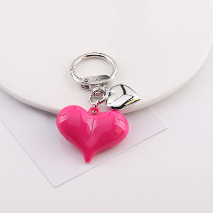 Cute Heart Charm Keychain Bag Pendant Accessory - Green