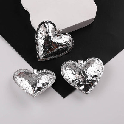 3PCS PU Leather Heart Pendant DIY Charm - additional product photo 2