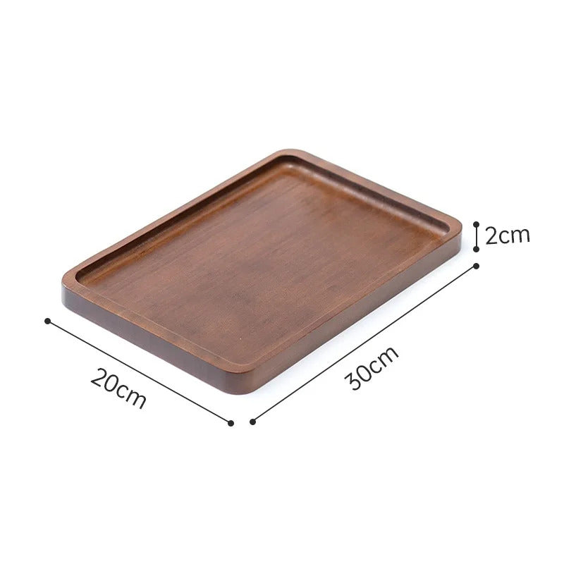 Right Angled Bamboo Tray with Handle