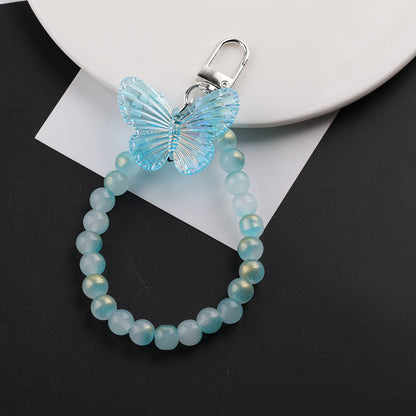 Butterfly Bead Loop Keychain Wristlet Charm DIY - additional product photo 1