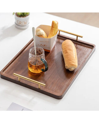 Right Angled Bamboo Tray with Handle